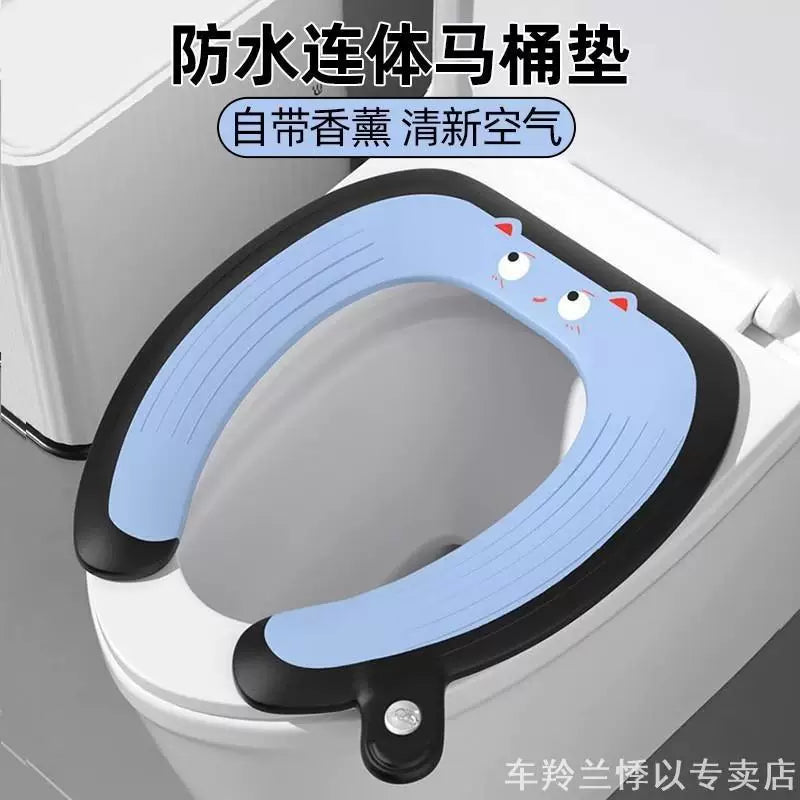 Aromatherapy Toilet Seat Cushion, All Seasons Waterproof Adhesive Cute Toilet Seat Cover, 2025 New Model