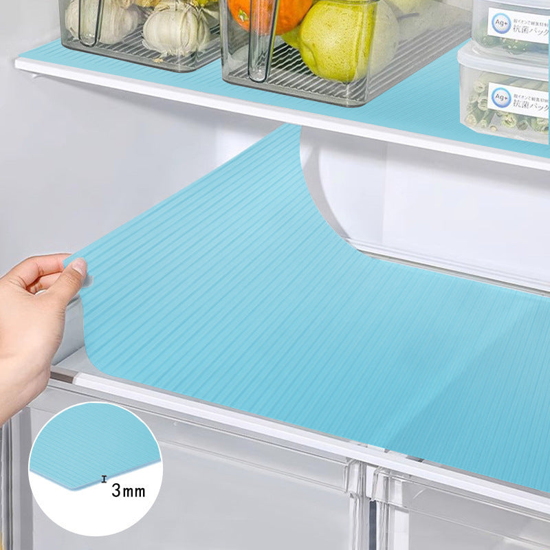 Cuttable Silicone Refrigerator and Cabinet Liner, Washable Absorbent Drawer Mat, Oil-Proof Shelf Liner