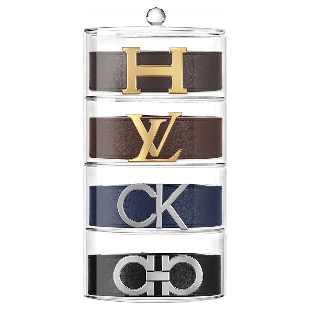 Stackable Clear Acrylic Storage Box for Belts, Watches, and Jewelry