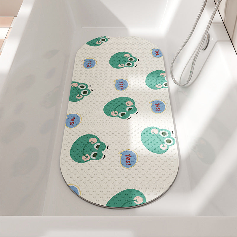 Cartoon Non-Slip Bathtub Mat with Suction Cups for Shower Room Bathroom Floor