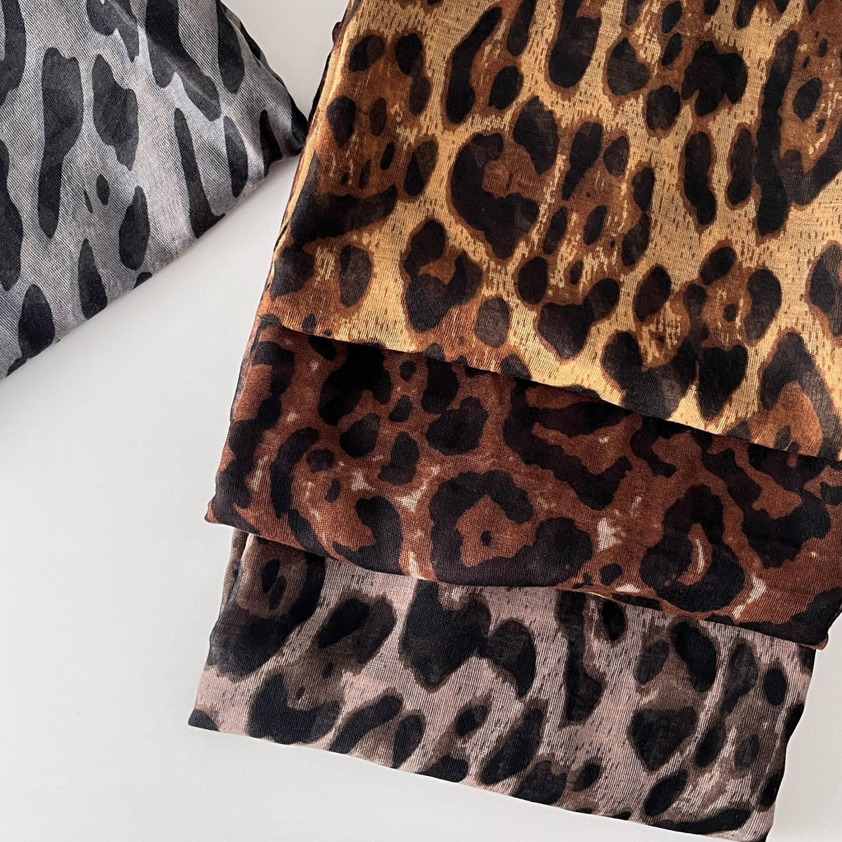 Leopard Print Thin Long Scarf for Women - Versatile Bali Yarn Neck Wrap