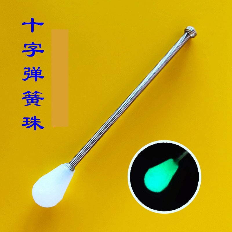 HanZhouFang Luminous Cross Spring Beads for Fishing Rigs, Anti-Tangle Swivels for Sea and Freshwater Fishing