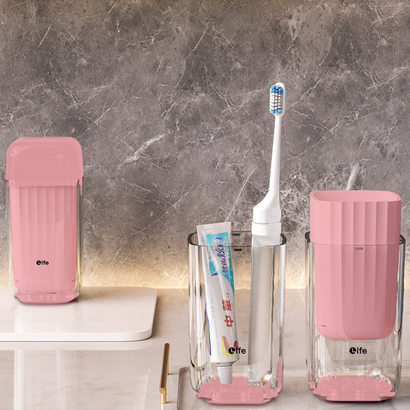 Portable Travel Mouthwash Cup Toothbrush Holder Set with Anti-mold and Antibacterial Properties