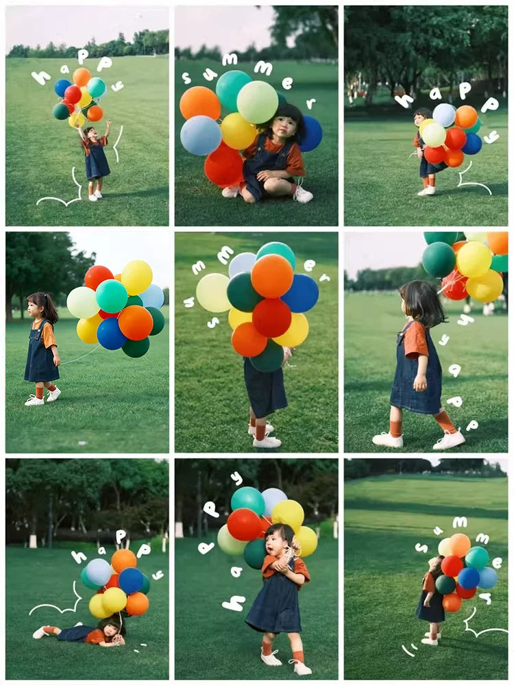 Macaron Balloon Set for Outdoor Lawn Birthday Party Decorations and Photo Props