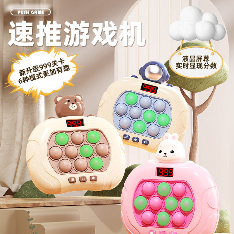 Whack-A-Mole Game Machine with LCD Screen, Stress Relief and Focus Training Toy