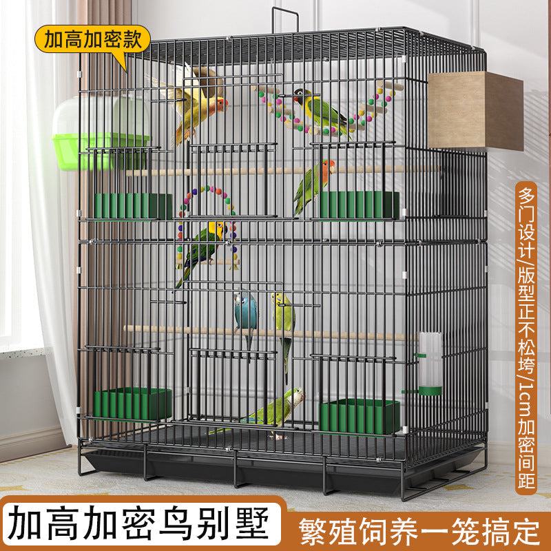 Large Bird Cage for Home Use, Suitable for Mynah, Cockatiel, Peony, and Budgerigar Parrots, Extra Large Luxury Breeding Cage