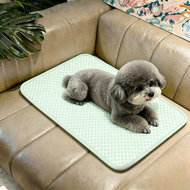 Reversible Cooling Pet Mat for Dogs and Cats, Foldable All-Season Sofa and Kennel Pad