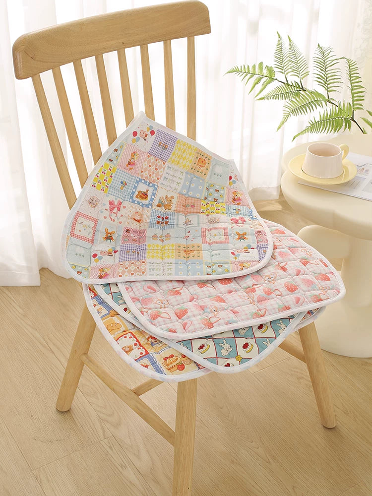 All-Season Cotton Seat Cushion for Dining Chairs and Office, Breathable Non-Slip