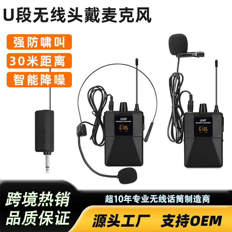 UHF Wireless Headset Microphone System for Teachers and Public Speaking