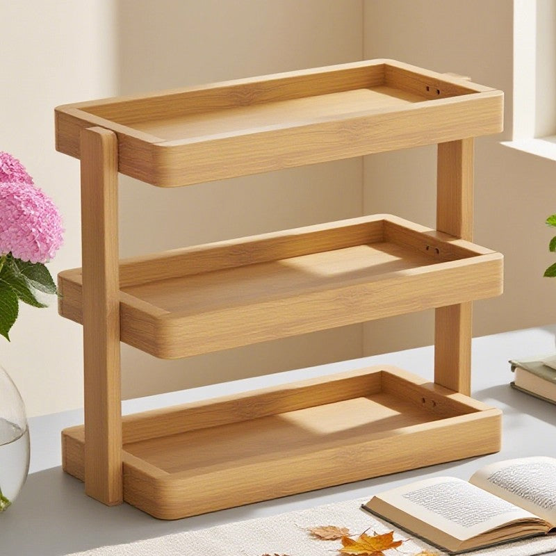 Multi-layer Desktop Storage Rack for Tea Cups, Cosmetics, Books, and Sundries