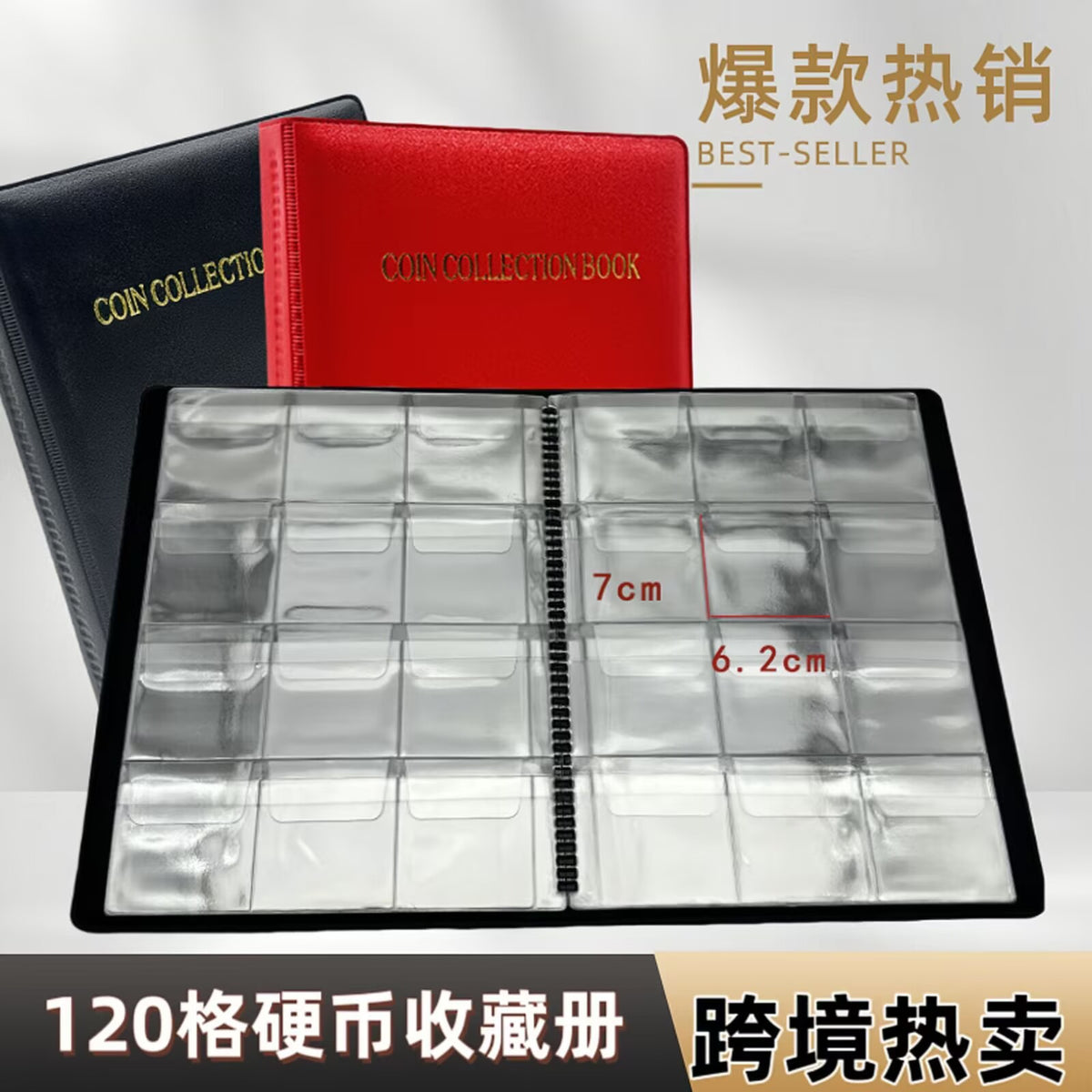 A4 Coin Collection Album 120 Pockets Large Capacity Commemorative Coin Holder
