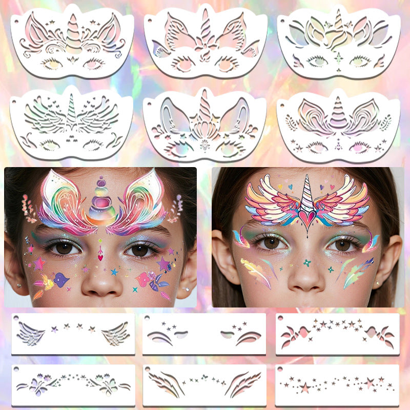 Kids Face Painting Stencils DIY Makeup Templates for Stage and Parties
