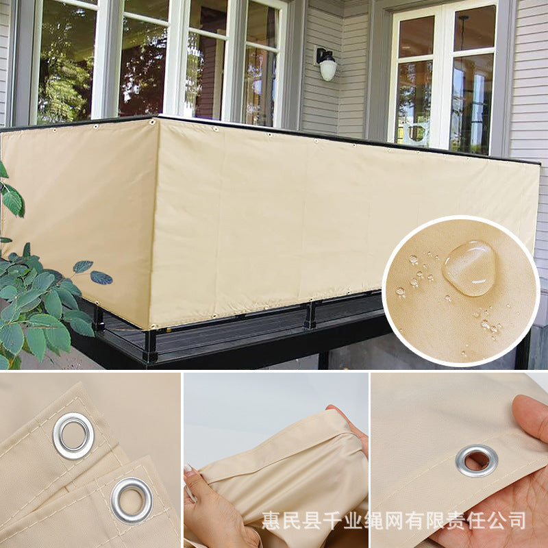 Oxford Cloth Balcony Privacy Screen Fence Cover for Patio Deck