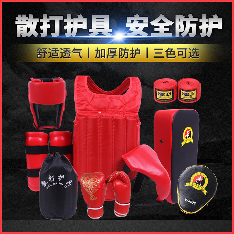 Taekwondo Protective Gear Set for Adults and Kids - Boxing Sanda Training Equipment