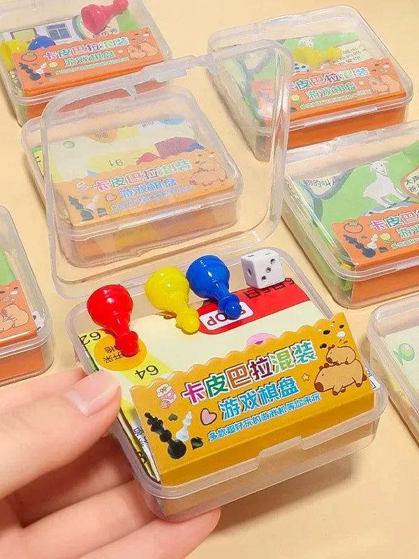Kids' Capybara Adventure Board Game Set - Educational Flying Chess Treasure Hunt for Preschoolers