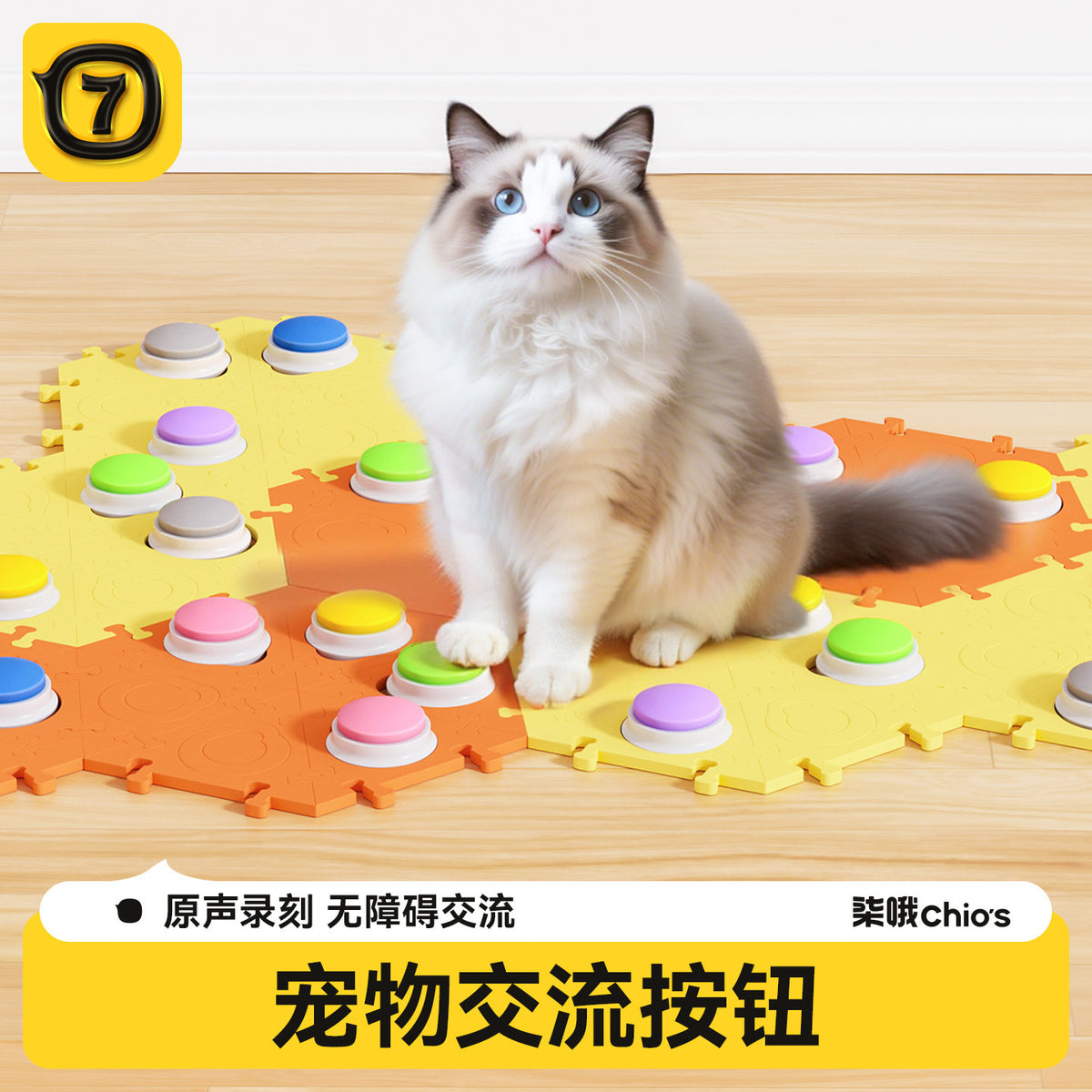 Pet Communication Buttons Dog Training Buzzer Voice Recording Squeeze Box