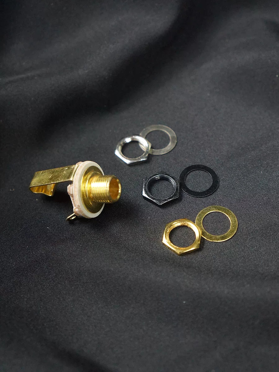 Electric Guitar 6.35mm Jack Nut and Washer Set with Wrench