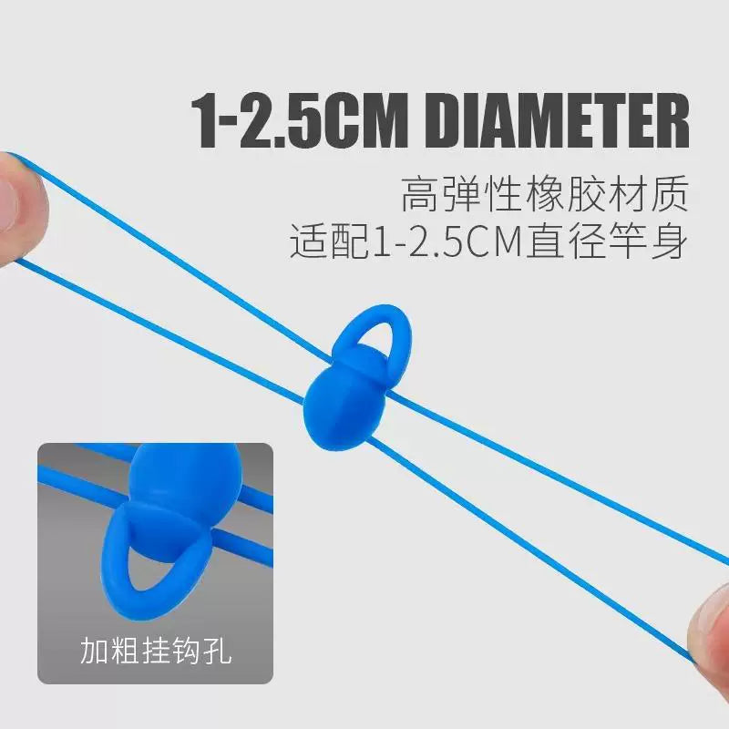 Lure Rod Hook Keeper Set - Multi-functional Rubber Lure Holder with Non-slip Straps for Fishing Rods