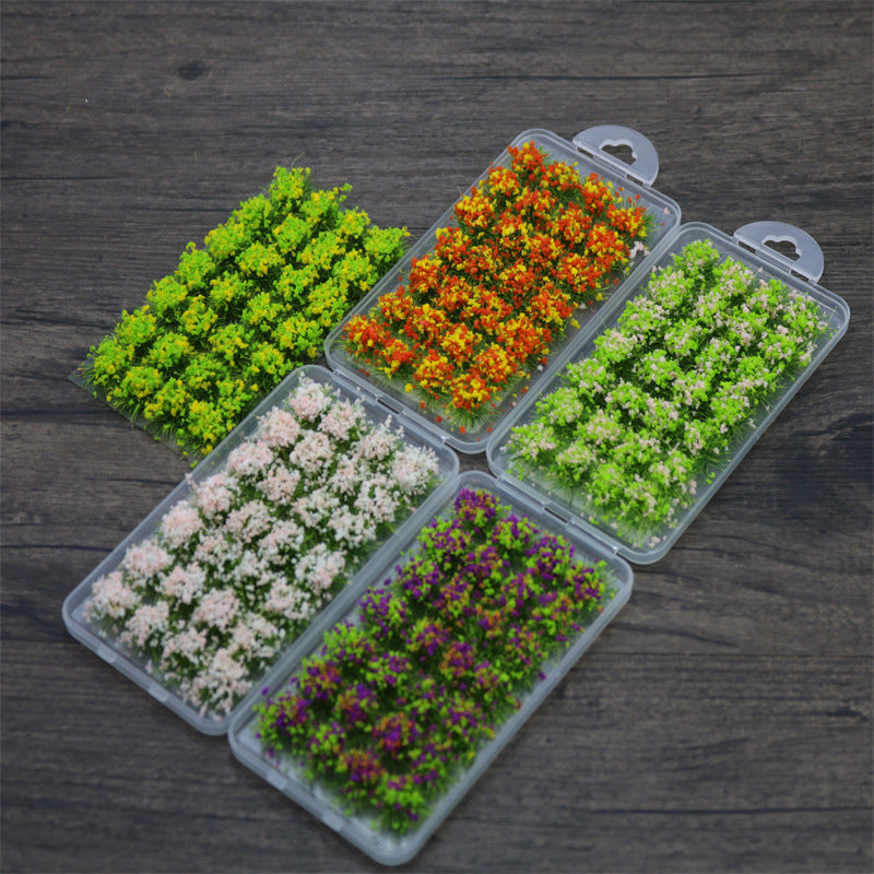 Mixed Color Flower Cluster Model for Diorama and Architectural Scenery