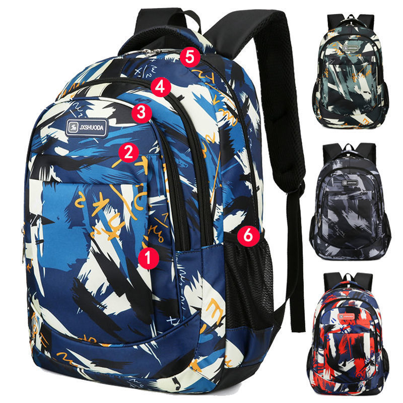 Large Capacity Outdoor Travel Business Casual Backpack Oxford Camouflage Student School Bag