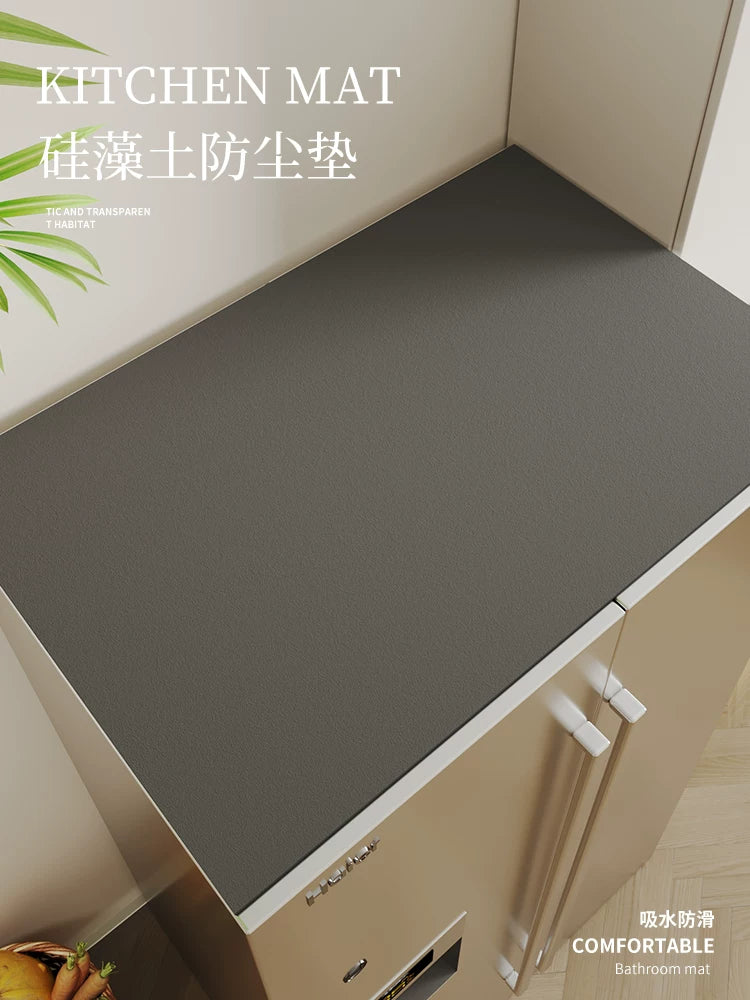 Refrigerator Dust Cover and Appliance Mat with Diatomaceous Earth
