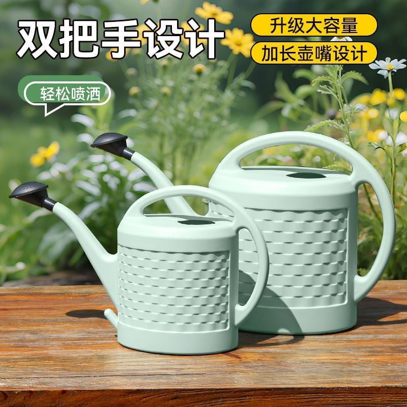 Long Spout Watering Can for Garden Plants and Vegetables, Thickened Plastic, Large Capacity