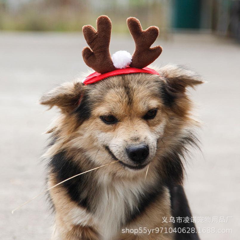 Christmas Pet Antler Headband for Cats and Dogs