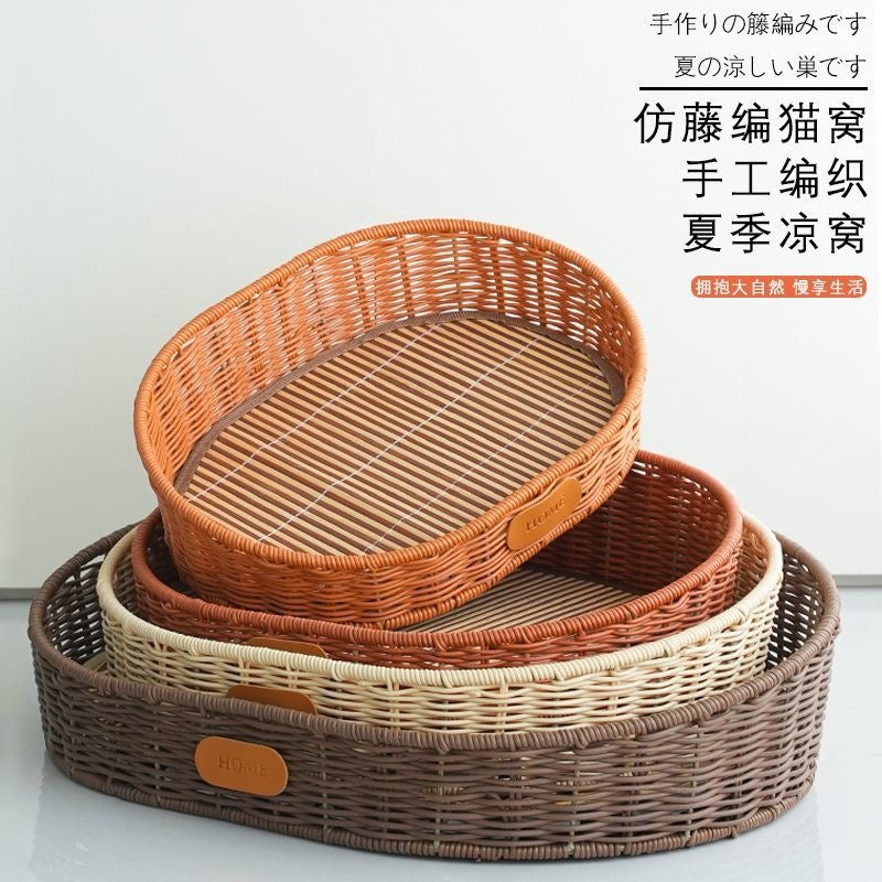 All-Season Pet Bed for Cats and Small Dogs, Washable Non-Stick Hair Kennel