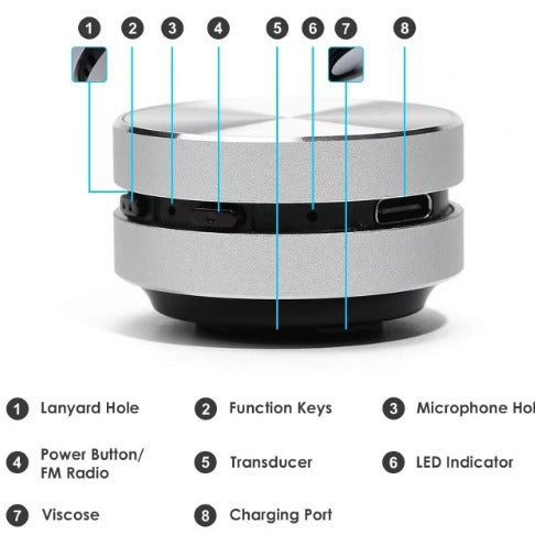 TWS Magnetic Portable Stereo Bone Conduction Wireless Bluetooth Speaker