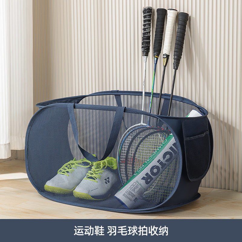 Pop-Up Storage Basket for Camping, Picnics, and Sports Gear - Foldable with Zipper
