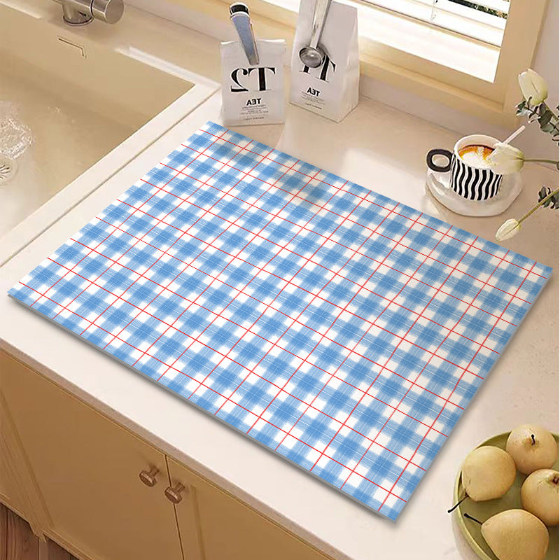 Kitchen Countertop Absorbent Drying Mat for Coffee Machine Bar Dishes Heat Insulation Coaster Placemat