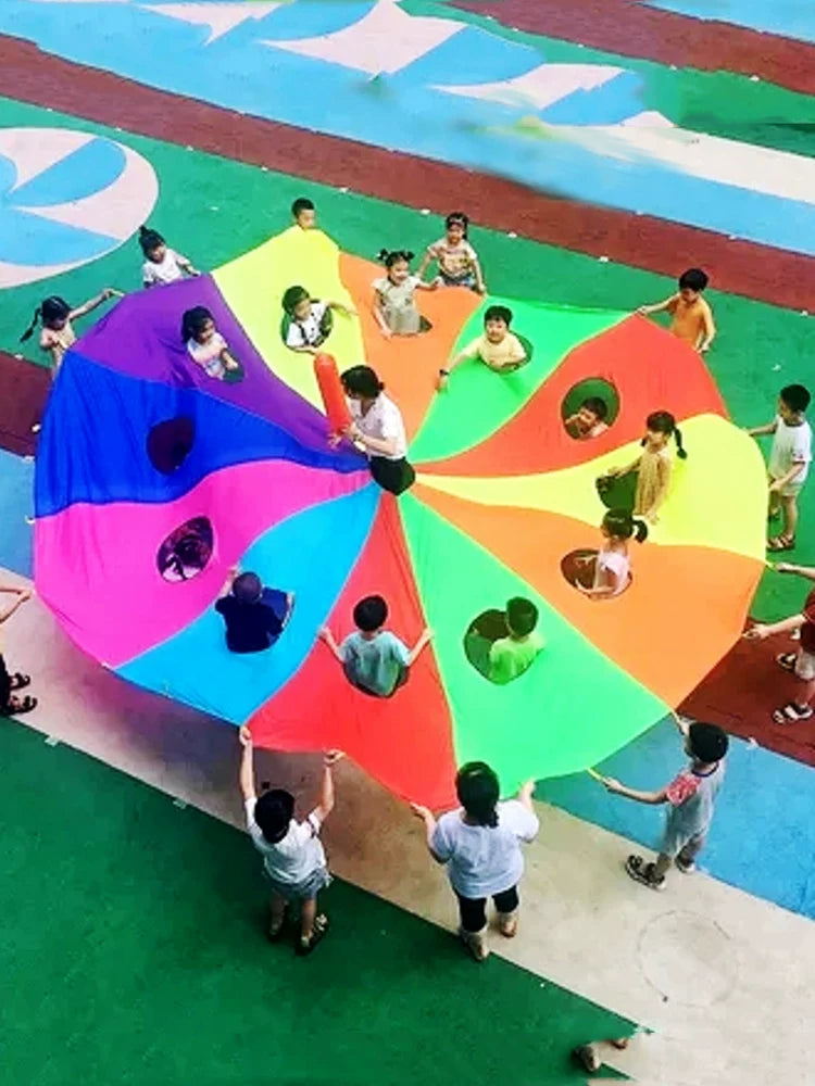 Rainbow Parachute Whack-A-Mole Game for Kids Outdoor Sports & Sensory Training