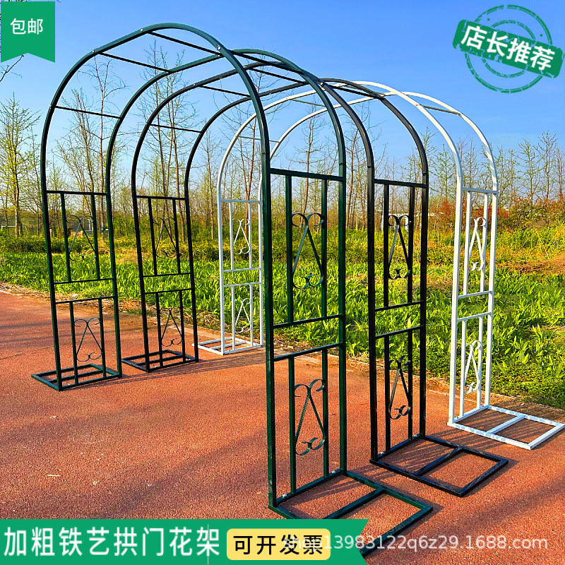 Garden Arch Trellis for Climbing Plants, Roses, and Vines - Outdoor Decorative Archway Support