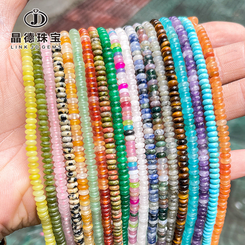 4mm Natural Gemstone Abacus Beads for DIY Jewelry Making