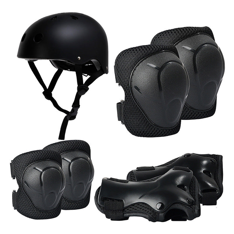 Kids' Skateboard Helmet and Protective Gear Set - 7 Pieces for Cycling, Skating, and Scooters