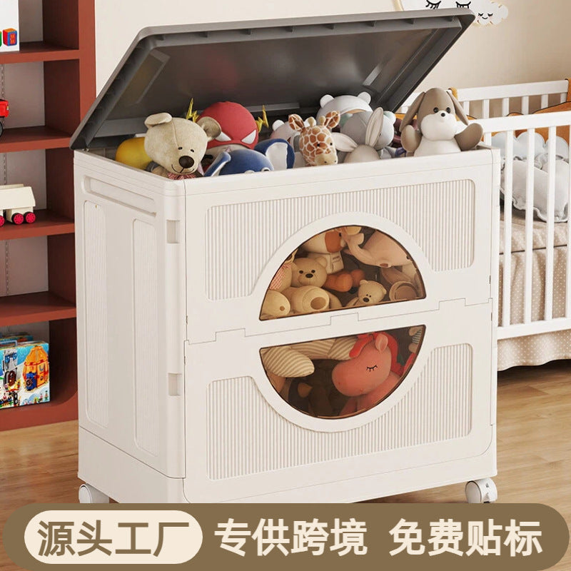 Kids' Large Capacity Toy Storage Bin with Flip Lid - Organizer for Dolls and More