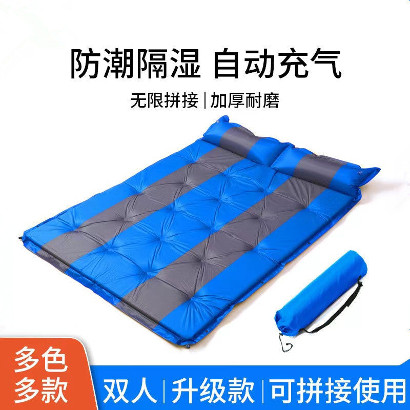 Outdoor Self-Inflating Camping Sleeping Pad Double/Single Moisture-Proof Thickened Tent Air Mattress
