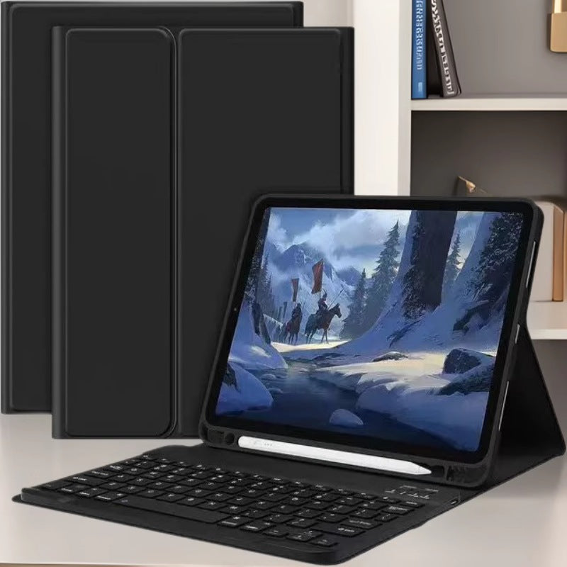Bluetooth Keyboard Case for iPad 10th Gen, Pro 11, Air 10.9, and 10.2 with Pencil Holder