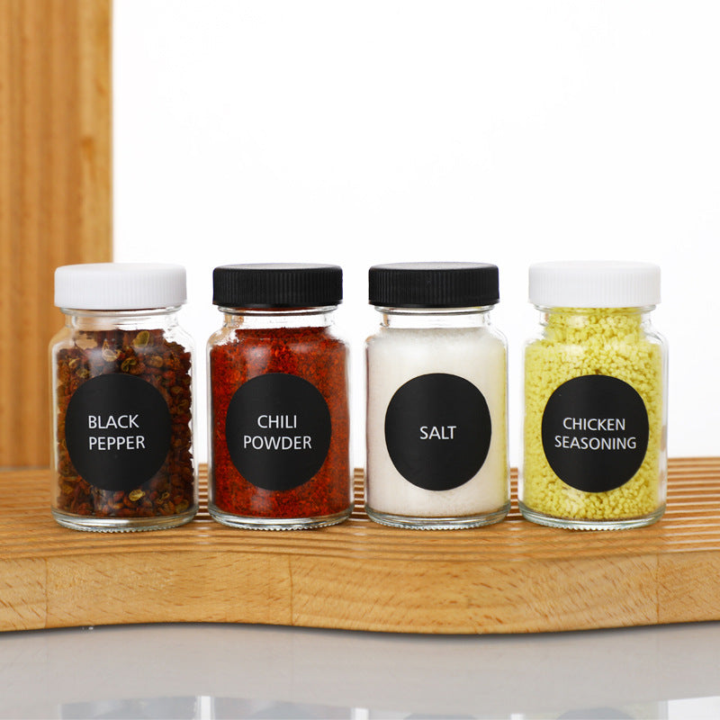 Glass Spice Jars with Lids for BBQ and Home Use, 60ml