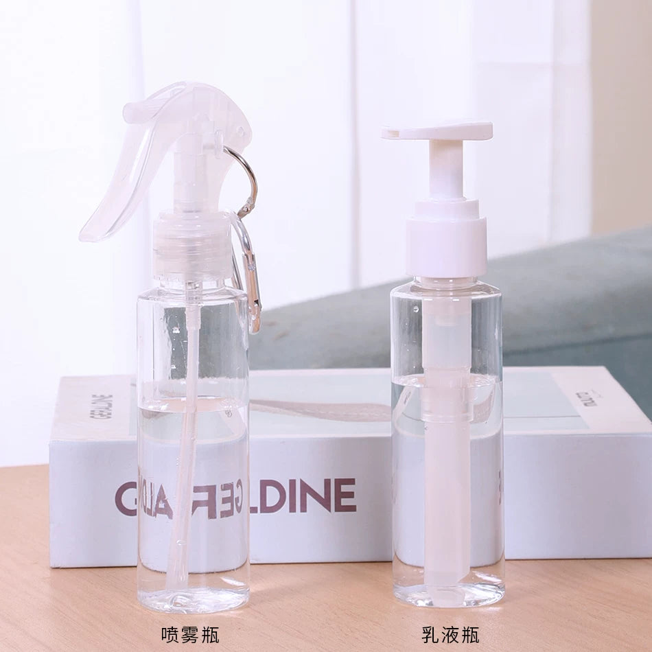 Portable Fine Mist Spray Bottle Lotion Dispenser for Travel, Mini Alcohol Sprayer Empty Refillable Bottles