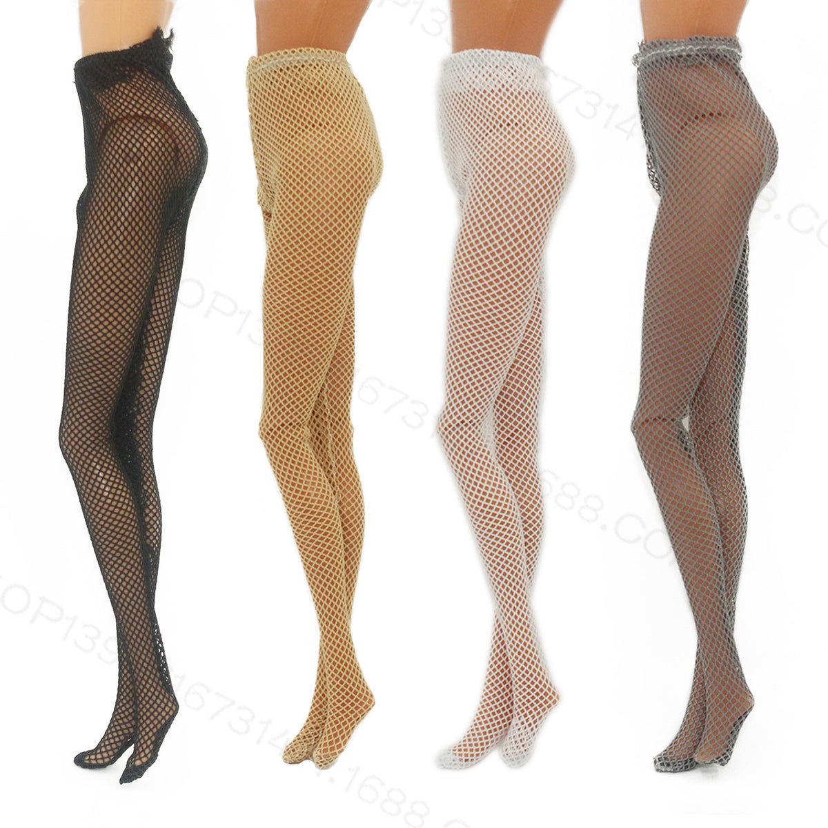 1/6 Scale Doll Fishnet Pantyhose for Action Figures and Supermodel Bodies, Various Colors