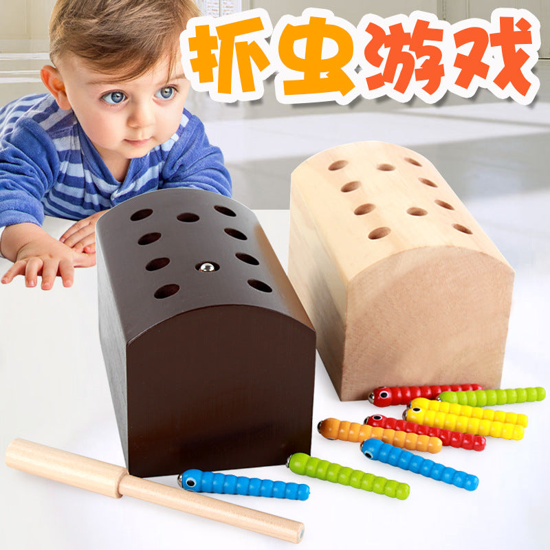 Kids Magnetic Bug Catching Game Early Education Fine Motor Skill Toy