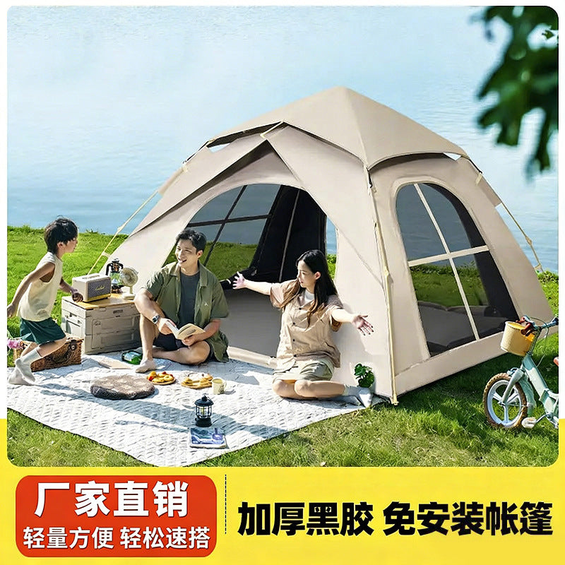 Portable Automatic Pop-Up Camping Tent for Outdoor Picnic and Hiking, Waterproof and Sun Protection