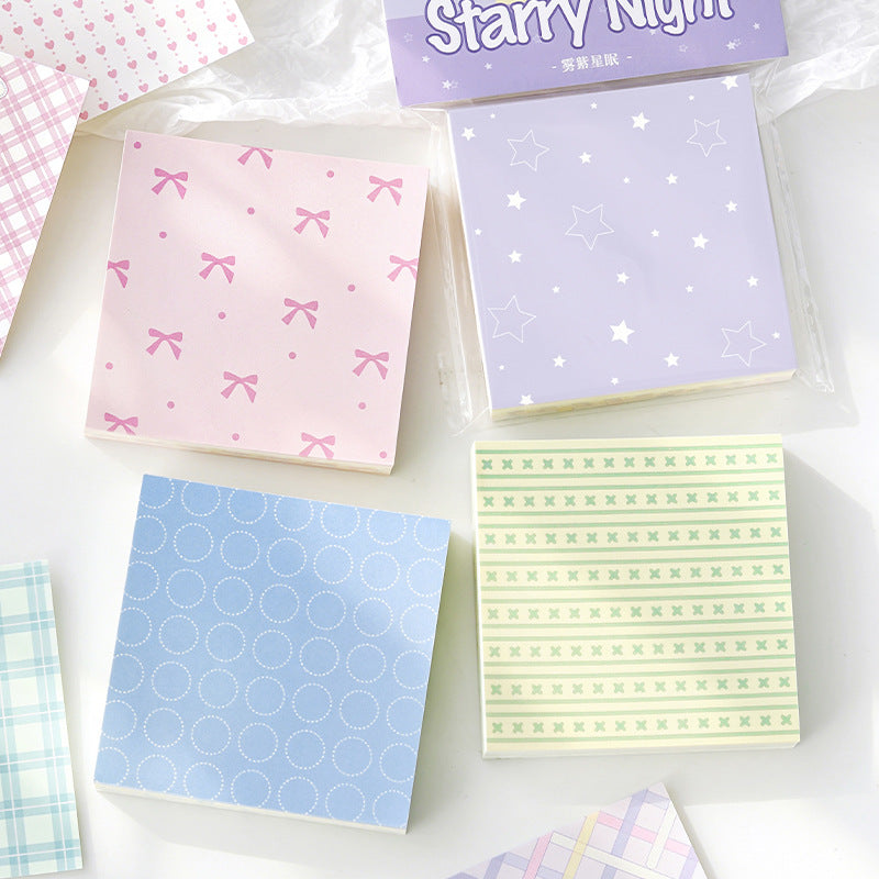 Cloud Whisper Series Aesthetic Memo Pad - 120 Sheets Decorative Scrapbook Paper for Journaling and Notes