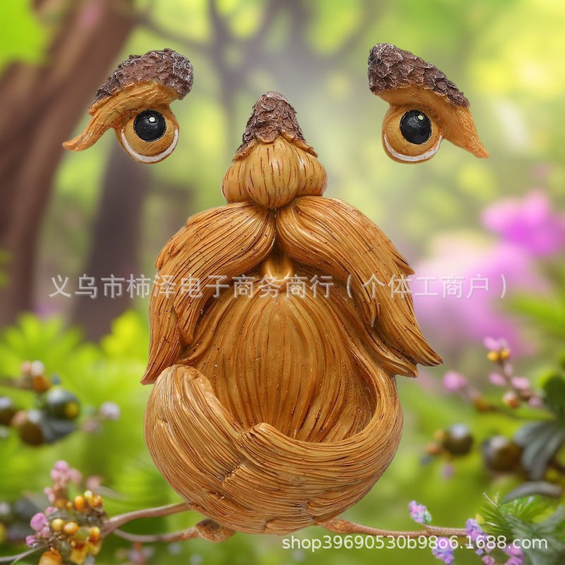 Tree Monster Bird Feeder Outdoor Garden Decoration Unique Resin Craft