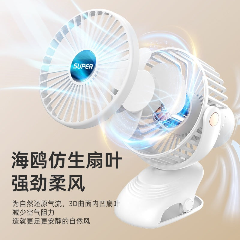Clip-On Mini USB Fan for Desk, Kitchen, Wall Mount, Handheld Use, 4-Inch Blades