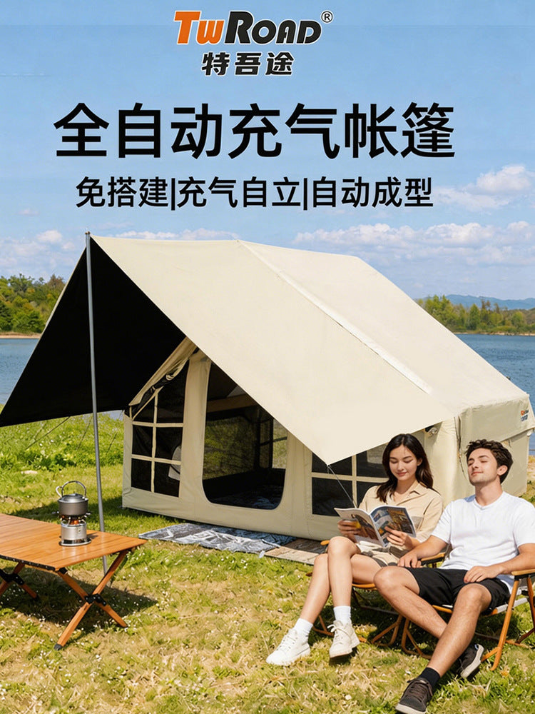 TeWoTu 6.6sqm Inflatable Blackout Camping Tent Automatic Waterproof Sunscreen