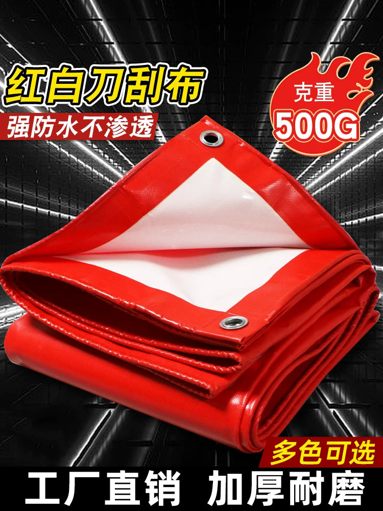 Heavy Duty PVC Coated Tarpaulin Waterproof Rainproof Sunshade Cover for Trucks Tents Outdoor