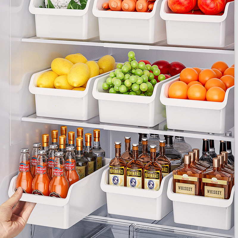 Refrigerator Organizer Bins Clear Drawer-Type Food Storage Containers for Fridge Freezer