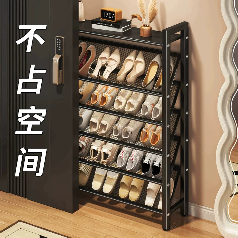 Ultra-Thin Entryway Shoe Rack Multi-Layer Storage Organizer
